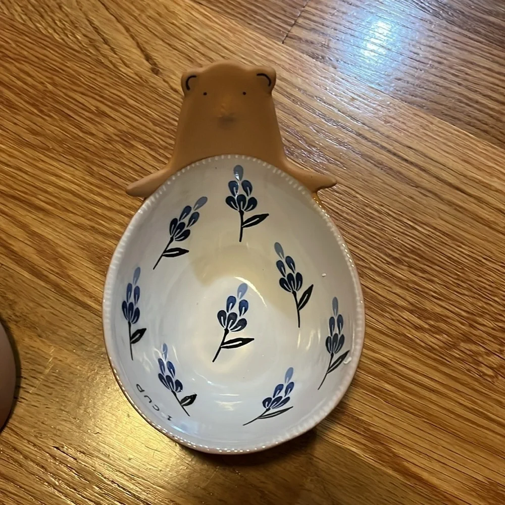 Anthropologie Ariya Ceramic Bear Set of 4 Measuring Cups NEW
